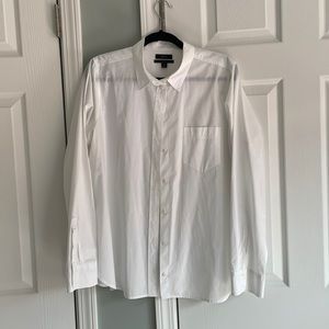 White JCrew Classic Fit button down Oxford Shirt sz 16